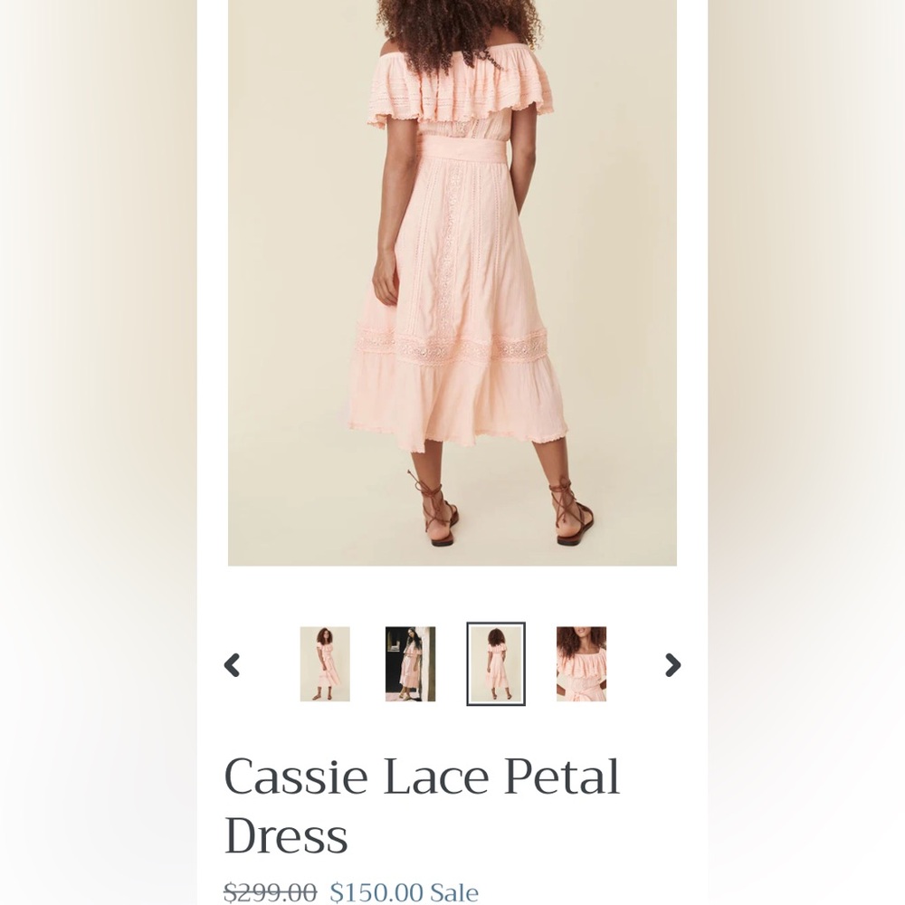 NWT SPELL Cassie Lace Petal dress woman’s us size M - Picture 2 of 7